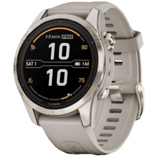 Garmin Fenix 7S Pro Sapphire Solar Soft Gold / Light Sand Band