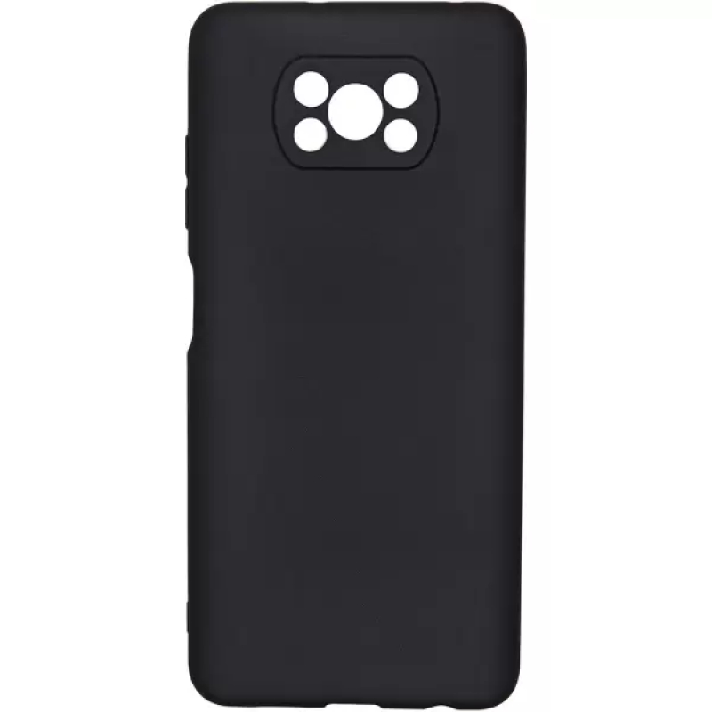 Чехол Poco X3/X3 Pro Borasco Silicone Case Black Black (Черный)