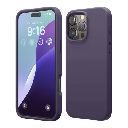 Чехол iPhone 16 Pro Elago Soft Silicone Liquid Deep Purple (Фиолетовый)