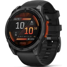 Garmin Fenix 8 AMOLED Sapphire 47mm Slate Gray / Black Silicone Band (010-02904-00 | 010-02904-09)