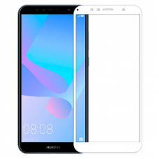 Защитное стекло 3D для Huawei Y6 Prime Белое (Тех.Упаковка)