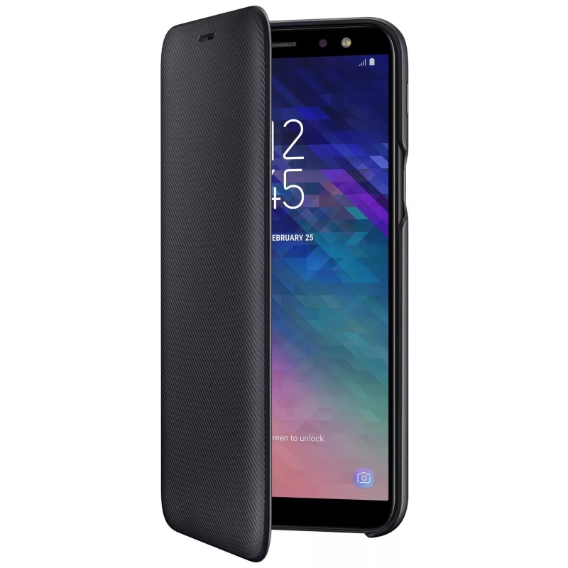 Чехол Galaxy A6 Wallet Cover Black Black (Черный)