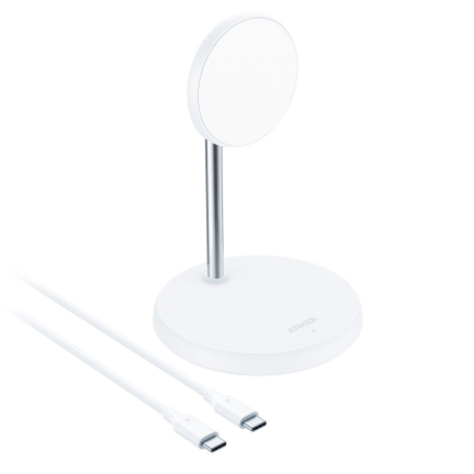 Беспроводное ЗУ Anker PowerWave Magnetic Stand A2540 White