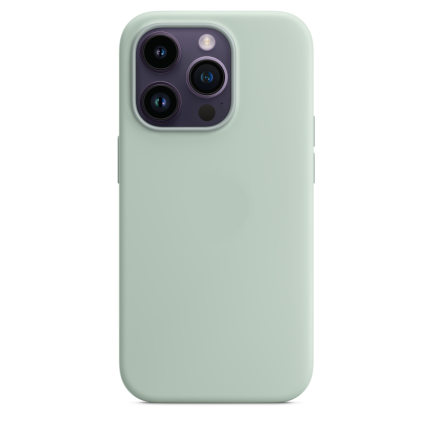 Чехол MagSafe iPhone 14 Pro Max Silicone Cover Succulent (Оригинал) Green (Зелёный)