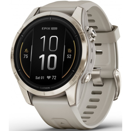 Garmin epix Pro (Gen 2) Sapphire 42 mm Soft Gold / Light Sand Band